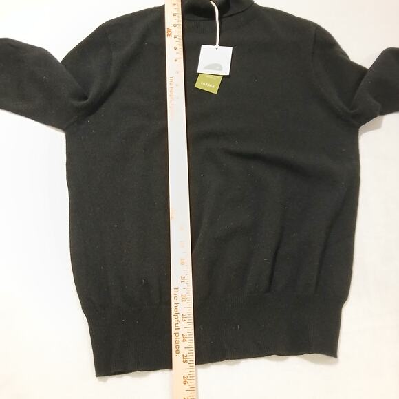 LILYSILK Cashmere Turtleneck Womens Medium Black Pullover Sweater NWT - Picture 11 of 12